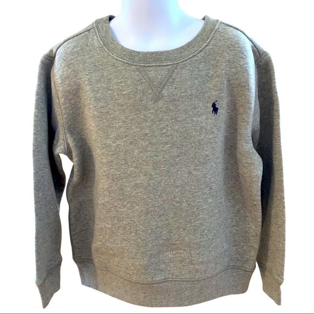 Polo Ralph Lauren Boys Cotton-Blend-Fleece Sweatshirt - HEATHER - Size 6